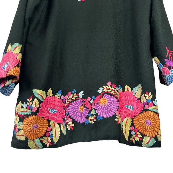 Vintage Woolen Floral Embroidered Jacket - Picture 11 of 13